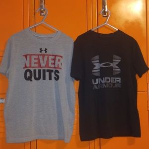 2️⃣ boys Under Armour YSM (8) shirts